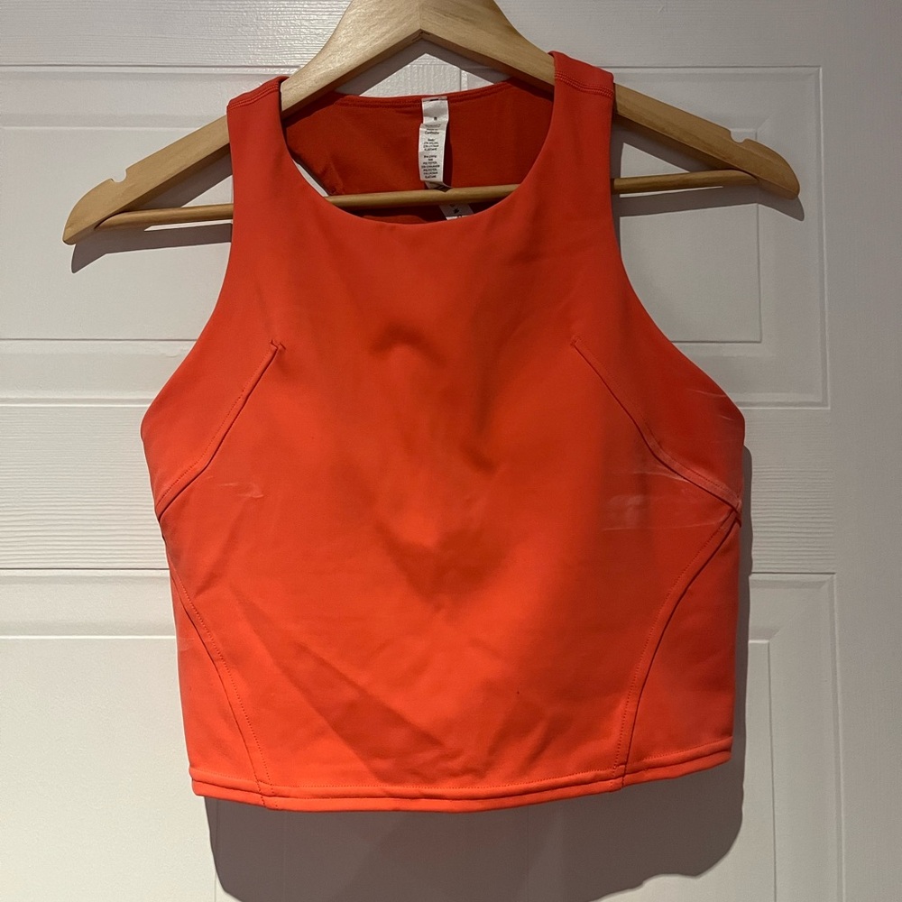 lululemon athletica Bright Pink/Orange Crop Tank